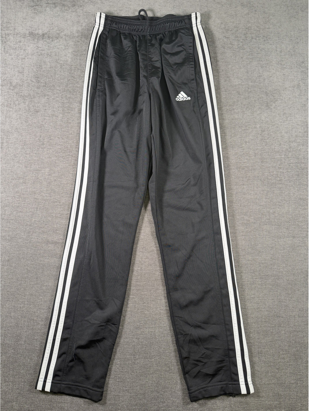 Adidas Black Primegreen Track Pants with White Side Stripes Size S